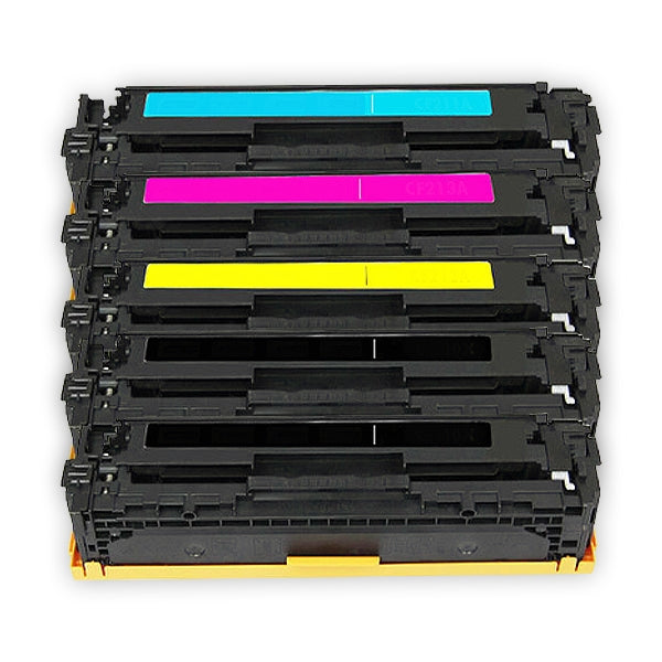 5 Pack HP CF400X-CF403X CF400XCF403X (201X) Compatible Toner Cartridges [2BK,1C,1M,1Y]