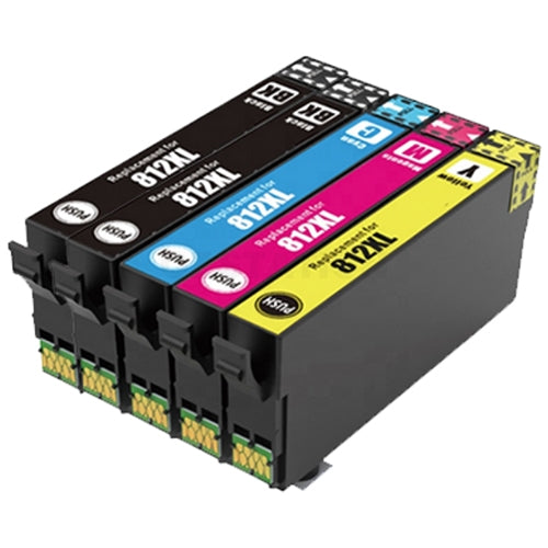10 Pack Epson 812XL (C13T05E192-C13T05E492) Compatible High Yield Ink Cartridge Combo [4BK,2C,2M,2Y]