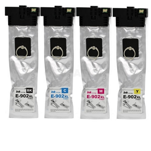 4 Pack Epson 902XL (C13T937192-C13T937492) Compatible High Yield Ink Combo [1BK,1C,1M,1Y]