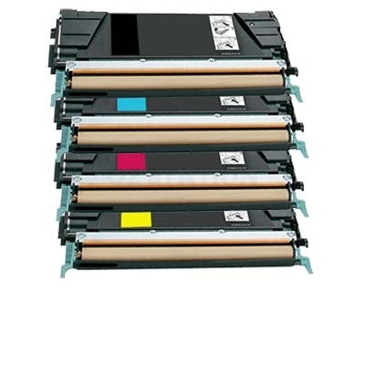 4 Pack Lexmark Compatible C522 / C524 / C532 / C534 Toner Cartridges - BK 4,000 pages & CMY