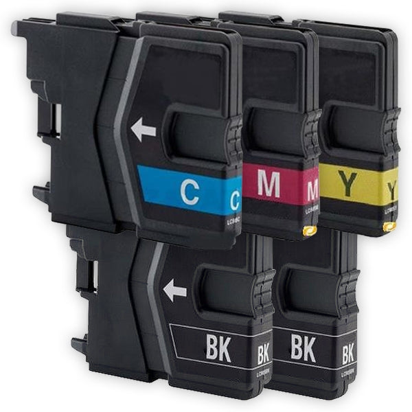 5 Pack Brother LC-39 LC39 Compatible Ink Combo [2BK,1C,1M,1Y]