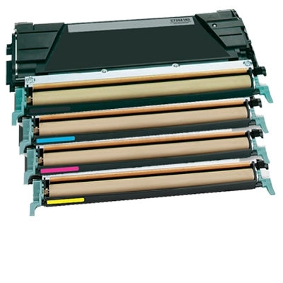 4 Pack Lexmark Compatible C734 / C736 / X734 / X736 / X738 Toner Cartridges - Black 8,000 pages & CMY