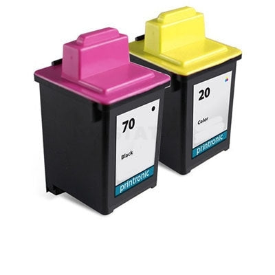 Lexmark No.70 + No.20 (12A1970+ 15M0120) Compatible Ink Cartridge Combo [1BK,1CL]