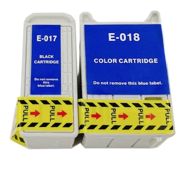 2 Pack Compatible Epson T017 T018 Ink Cartridges Combo [1BK,1CL]