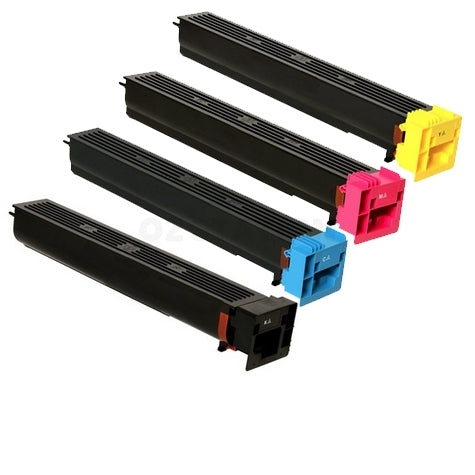 4 Pack Konica Minolta BIZHUB C654 / C754 TN-711 TN711 Compatible Toner Cartridges A3VU150 - A3VU450 [1BK,1C,1M,1Y]