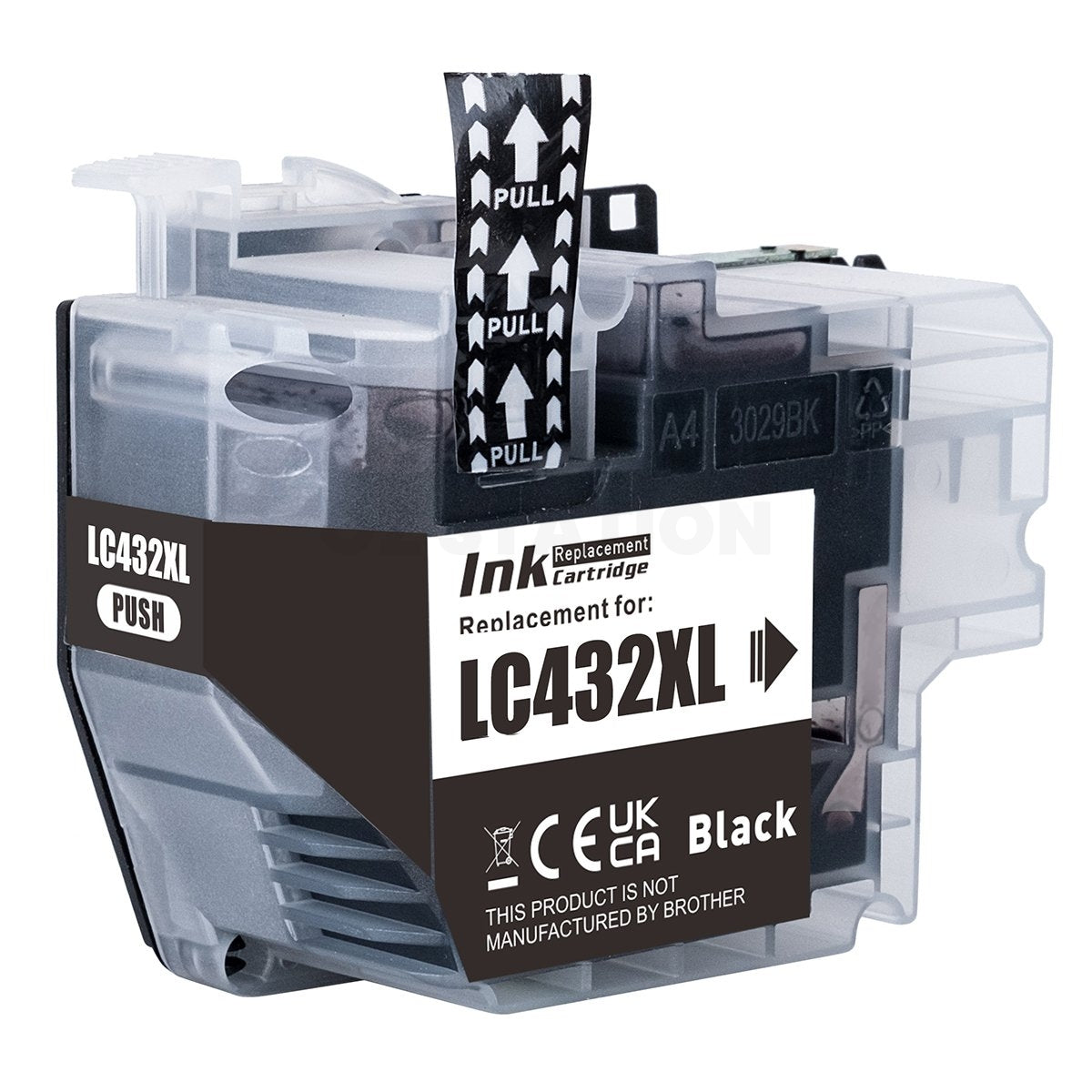 3 x Brother LC-432XLBK LC432XLBK Compatible Black High Yield Ink Cartridge