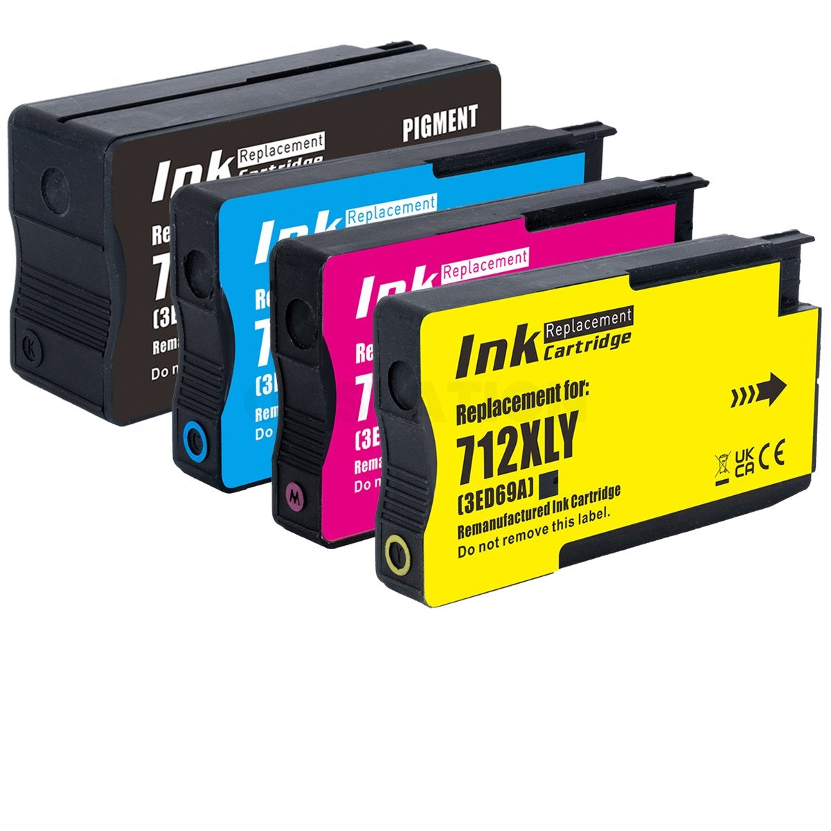 10 Pack HP 712B / 712 Compatible Ink Cartridges Combo [4BK,2C,2M,2Y]
