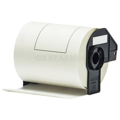 10 x Brother DK-11247 DK11247 Compatible Black Text on White 103mm x 164mm Die-Cut Paper Label Roll - 180 labels per roll
