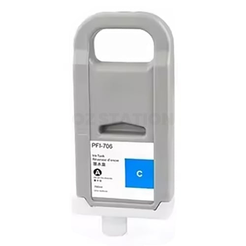 Compatible Canon PFI-706C PFI706C Cyan Ink Cartridge - 700ML