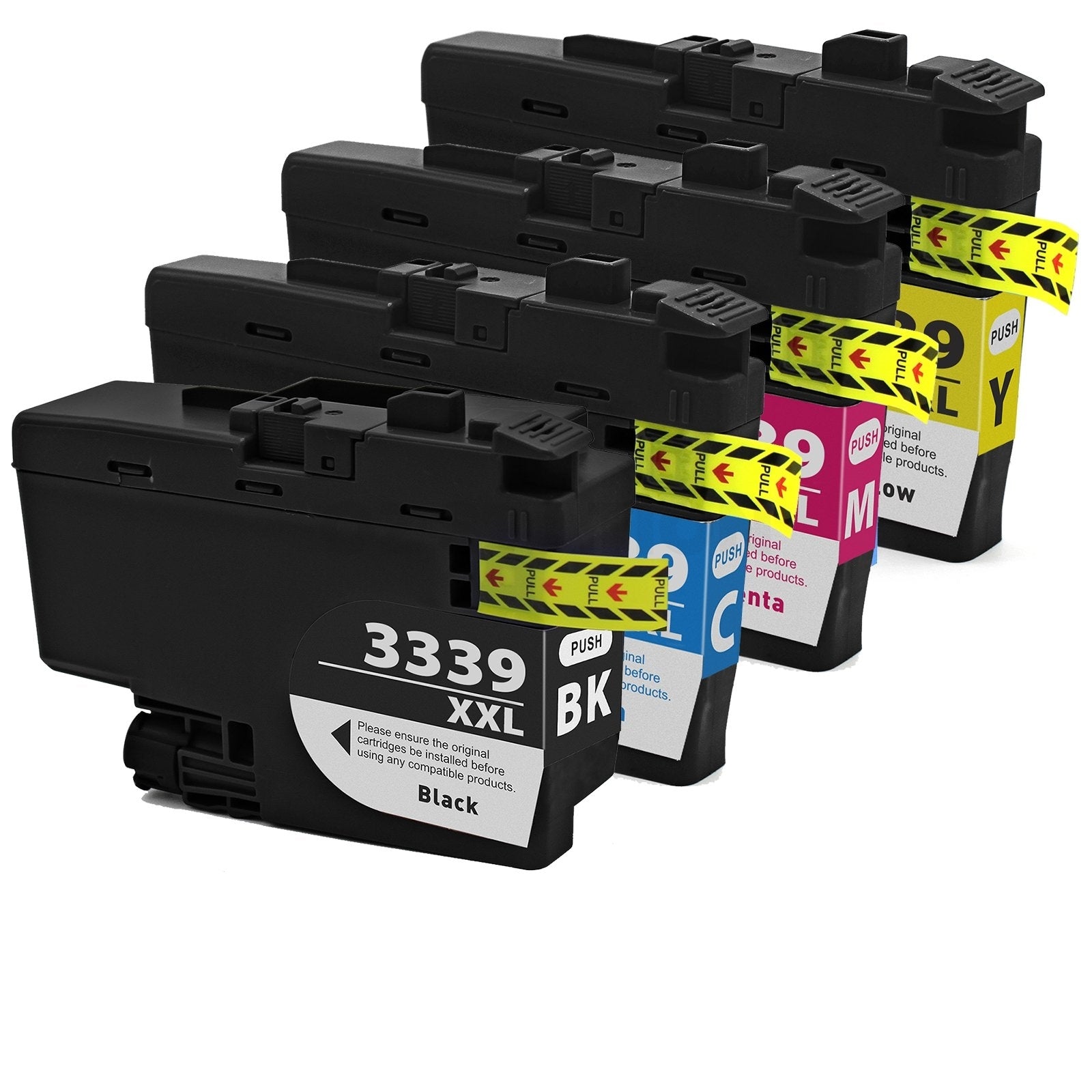 8 Pack Brother LC-3339XL LC3339XL Compatible High Yield Ink Cartridge Combo [2BK, 2C, 2M, 2Y]
