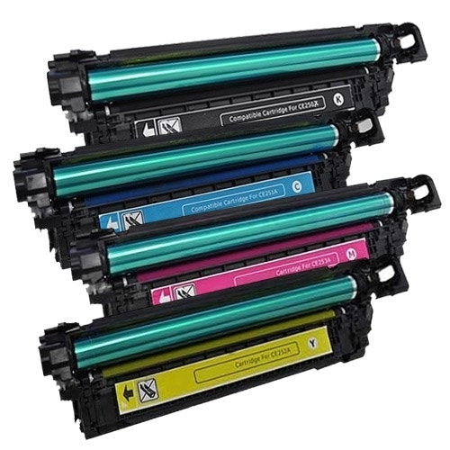 5 Pack HP CE250X-CE253A CE250XCE253A (504X/504A) Compatible Toner Cartridges [2BK,1C,1M,1Y]