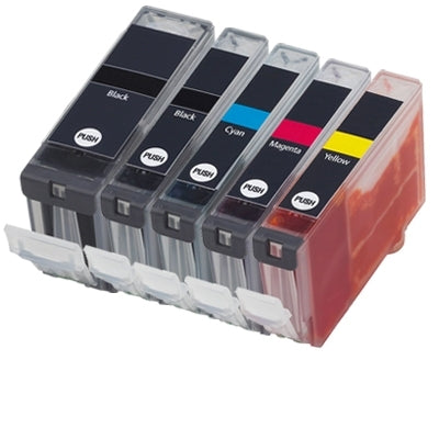 10-Pack Canon PGI-5BK, PGI5BK, CLI-8BK/C/M/Y Compatible Inkjet (with Chip) [2BK,2PBK,2C,2M,2Y]