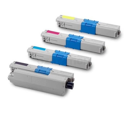 4 Pack OKI ES5462 Compatible Toner Cartridges Combo (44973556 - 44973553) [1BK,1C,1M,1Y]