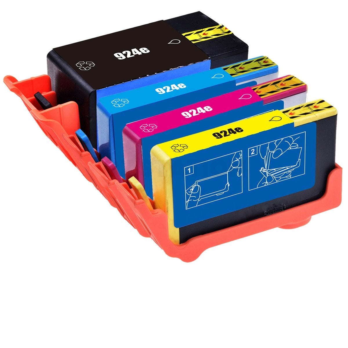 4 Pack HP 924e EvoMore Compatible Ink Cartridges Combo 4K0V0NA, 4K0V7NA - 4K0V9NA [1BK,1C,1M,1Y] For Officejet Pro 8120e / 8130e