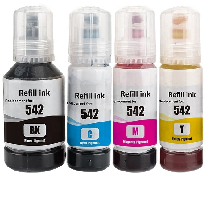 8-Pack Epson T542 Compatible Ink Bottle Combo [2BK+2C+2M+2Y]