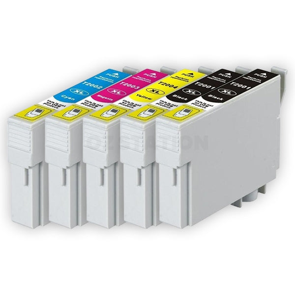 5 Pack Compatible Epson 220XL (C13T294192-C13T294492) High Yield Ink Combo [2BK,1C,1M,1Y]
