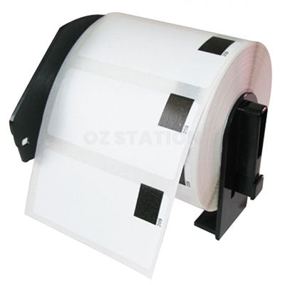 10 x Brother DK-11209 DK11209 Compatible Black Text on White Die-Cut Paper Label Roll 29mm x 62mm - 800 labels per roll
