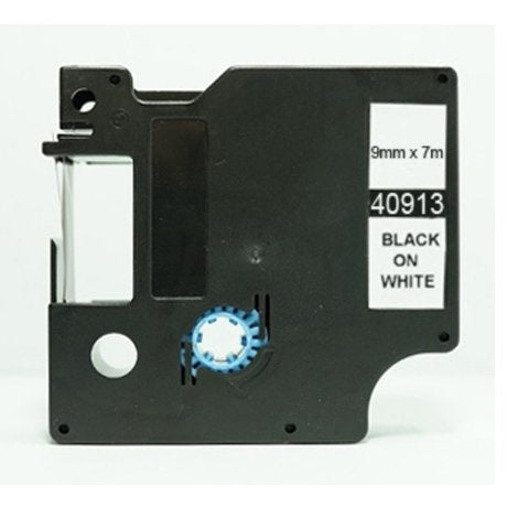 40 x Dymo SD40913 / S0720680 Compatible 9mm Black Text on White Label Cassette - 7 meters