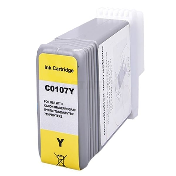 Compatible Canon PFI-107Y PFI107Y Yellow Ink Cartridge