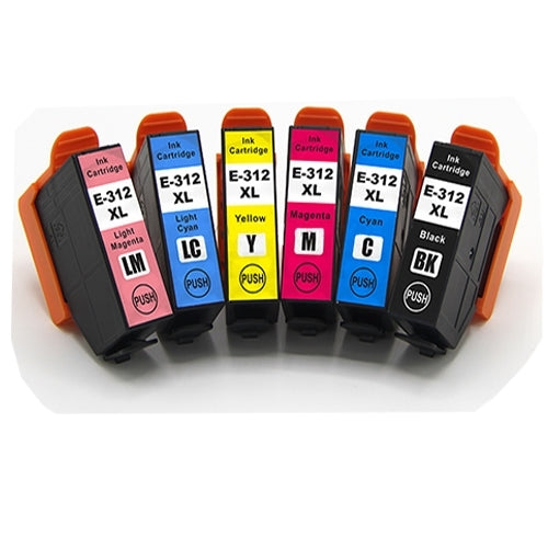 6 Pack Epson 312XL Compatible High Yield Inkjet Cartridge Combo [1BK,1C,1M,1Y,1LC,1LM]