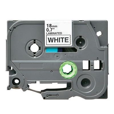 10 x Brother TZe-241 TZe241 Compatible 18mm Black Text on White Laminated Tape - 8 meters