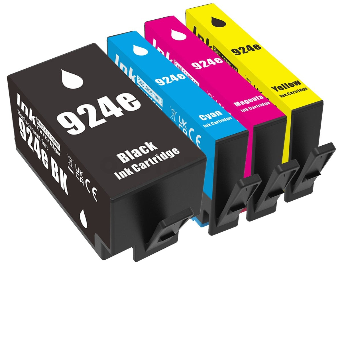 4 Pack HP 924e EvoMore Compatible Ink Cartridges Combo 4K0V0NA, 4K0V7NA - 4K0V9NA [1BK,1C,1M,1Y] For Officejet Pro 8120 / 8130
