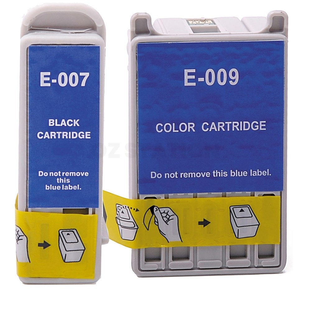 4 Pack Compatible Epson T007 T009 Ink Cartridge Combo [2BK,2CL]