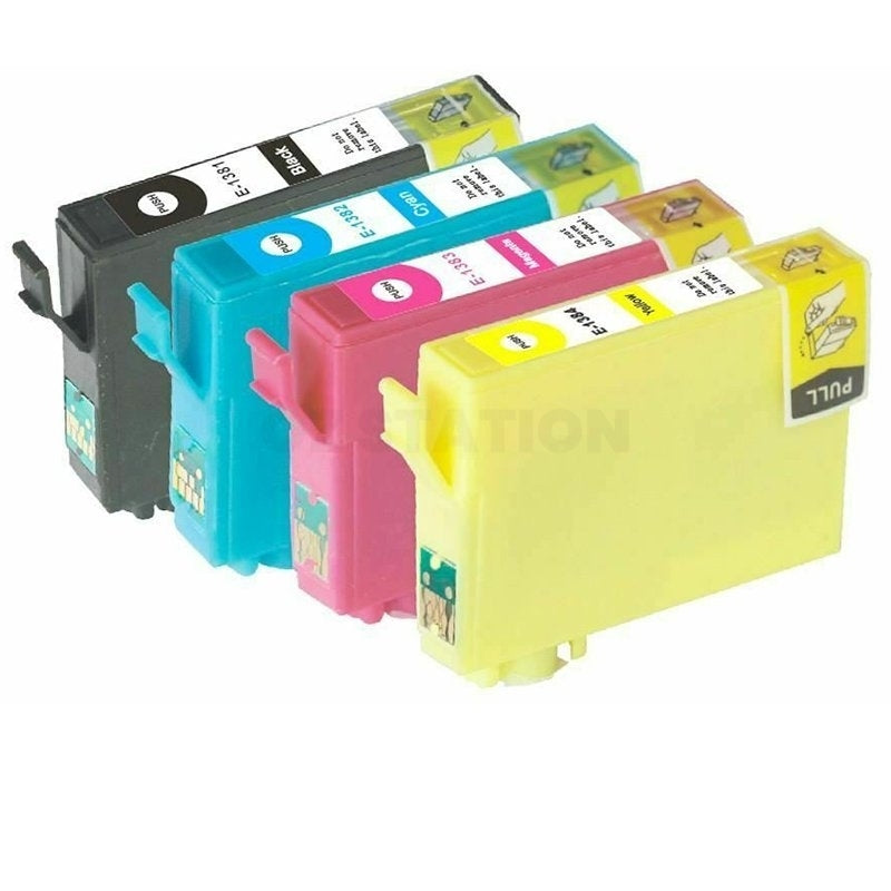 8-Pack Compatible Epson 138 T1381-T1384 T1381T1384 Inkjet Cartridges [2BK,2C,2M,2Y]