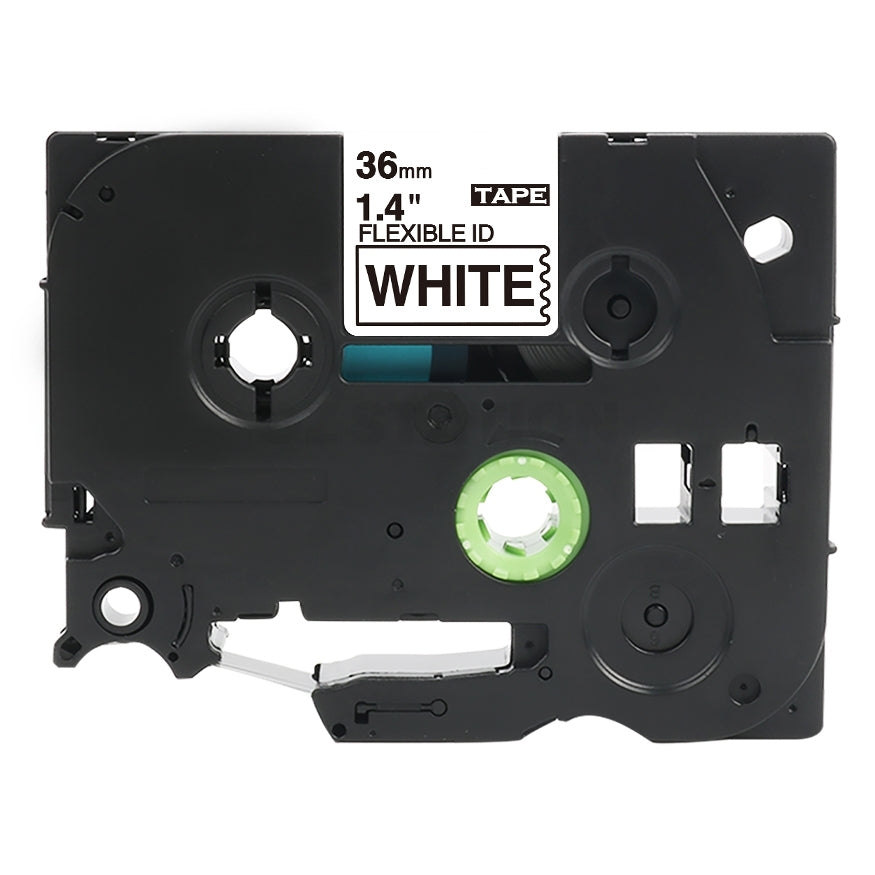 Brother TZe-FX261 TZeFX261 Compatible 36mm Black Text on White Flexible ID Laminated Tape - 8 metres