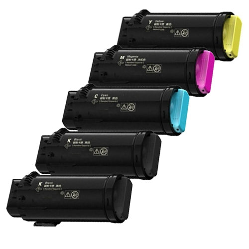 5 Pack Compatible Fuji Xerox DocuPrint CP505d Toner Cartridges CT203045 - CT203048 [2BK,1C,1M,1Y]