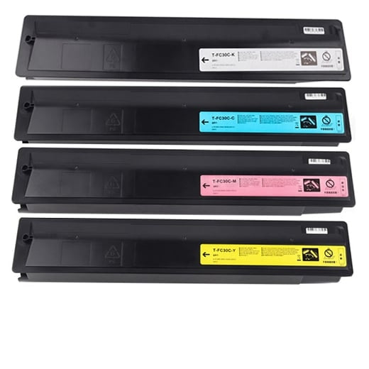 4-Pack Compatible Toshiba e-Studio eStudio 2505AC, 3005AC, 3505AC, 4505AC, 5005AC Toner Cartridges Combo T-FC505 [BK+C+M+Y]