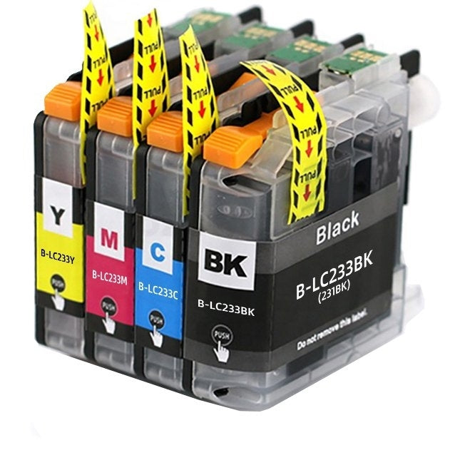 12 Pack Brother LC-233 LC233 Compatible Ink Cartridges [3BK,3C,3M,3Y]
