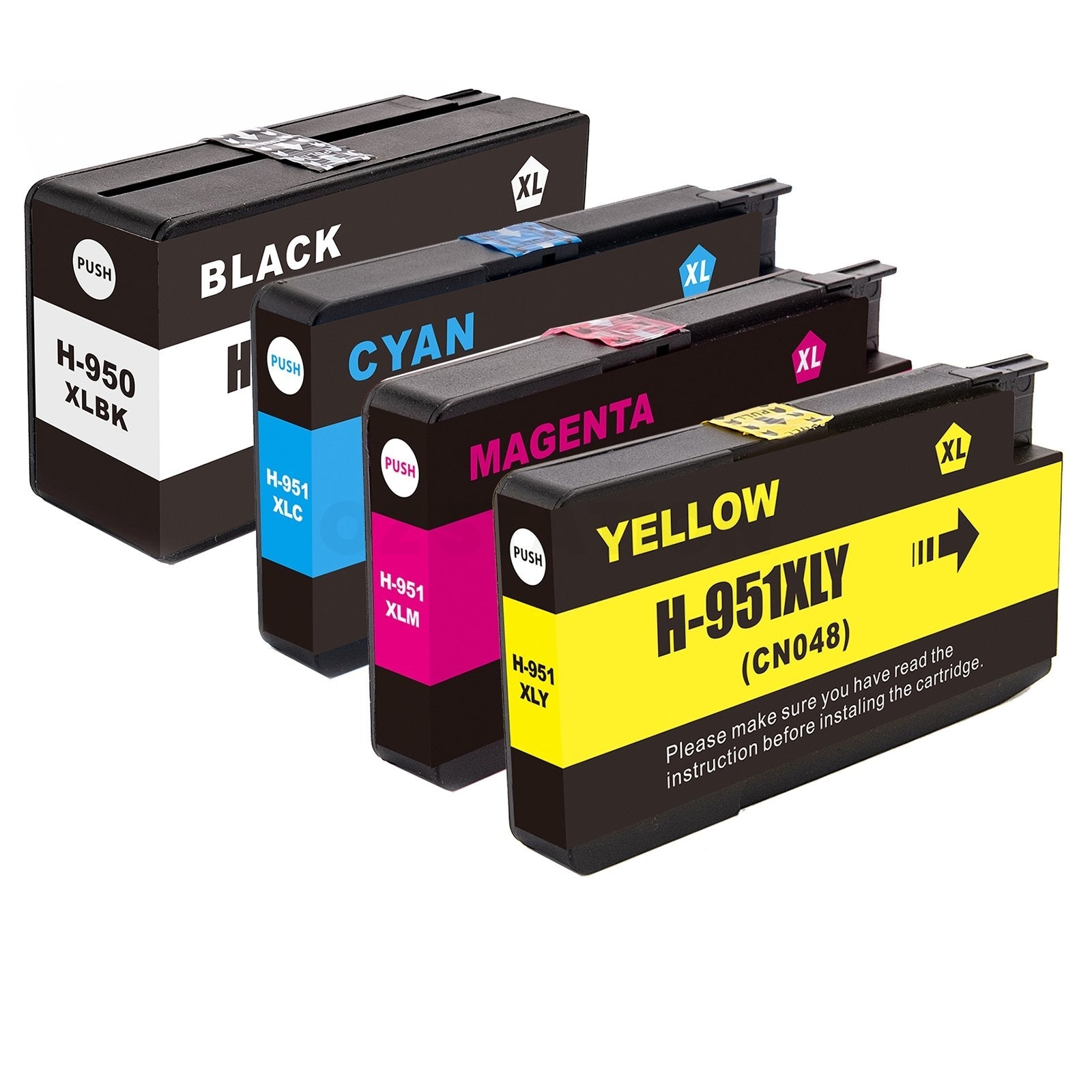2 sets 4 Pack HP 950XL + 951XL Compatible Inkjet Cartridges CN045AA - CN048AA [2BK,2C,2M,2Y]