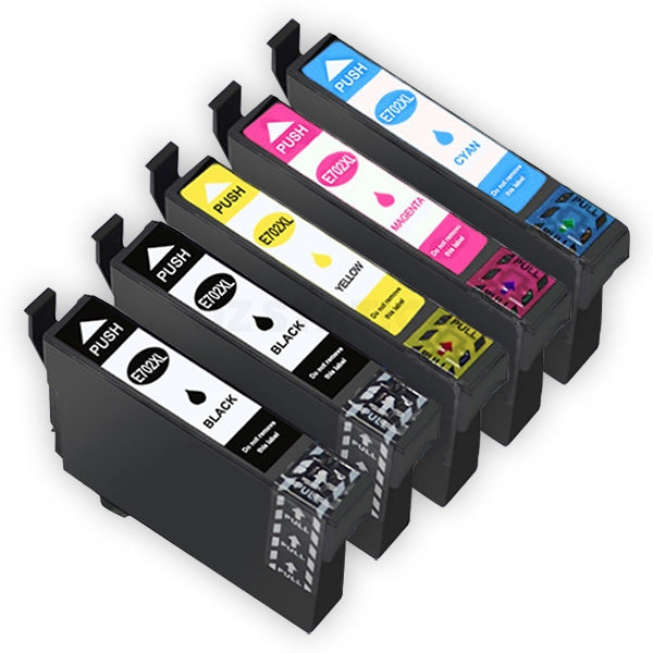 10 Pack Epson 702XL Compatible High Yield Inkjet Cartridges Combo [4BK,2C,2M,2Y]