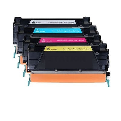 4 Pack Lexmark Compatible X746/X748 Toner Combo - BK 12,000 pages & CMY 7,000 pages [1BK,1C,1M,1Y]