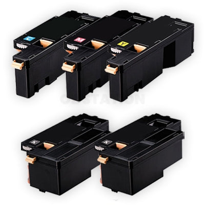 5 Pack Compatible Fuji Xerox Docuprint CM115 CP115 CP116 CM225 CP225 High Yield Toner Cartridges (CT202264-CT202267) - [2BK,1C,1M,1Y]