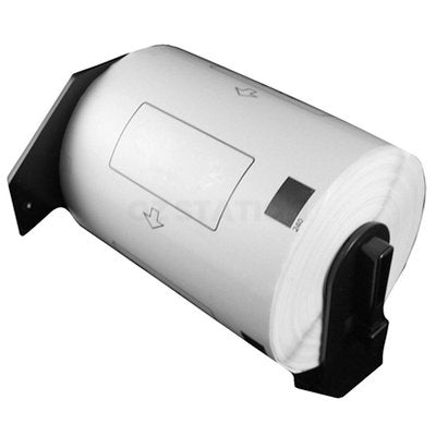 10 x Brother DK-11240 DK11240 Compatible Black Text on White 102mm x 51mm Die-Cut Paper Label Roll - 600 labels per roll