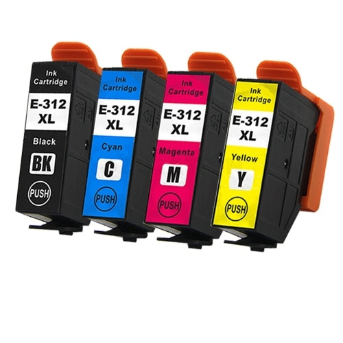 4 Pack Epson 312XL Compatible High Yield Inkjet Cartridge Combo [1BK,1C,1M,1Y]