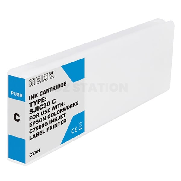 Compatible Epson SJIC30P(C) Cyan Ink Cartridge C33S020636 for TM-C7500G TMC7500G