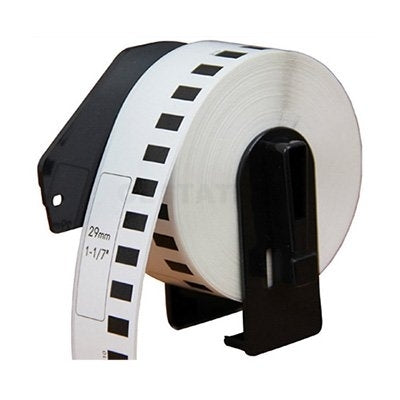 10 x Brother DK-22211 DK22211 Compatible Black Text on White Continuous Film Label Roll 29mm x 15.24m