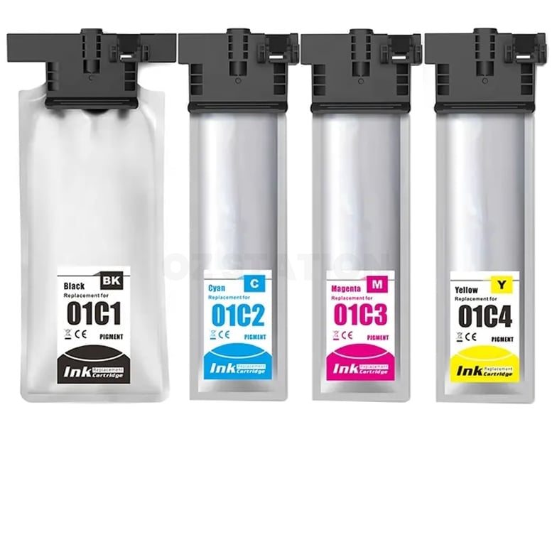 8-Pack Epson T01C1 - T01C4 Compatible Ink Unit Combo C13T01C100 - C13T01C400 [2BK,2C,2M,2Y]