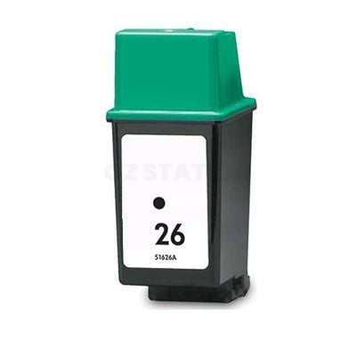 1 x HP 26 Compatible Black Inkjet Cartridge 51626AA