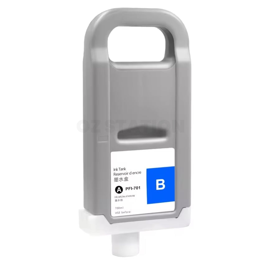 Compatible Canon PFI-701B PFI701B Blue Ink Cartridge - 700ML