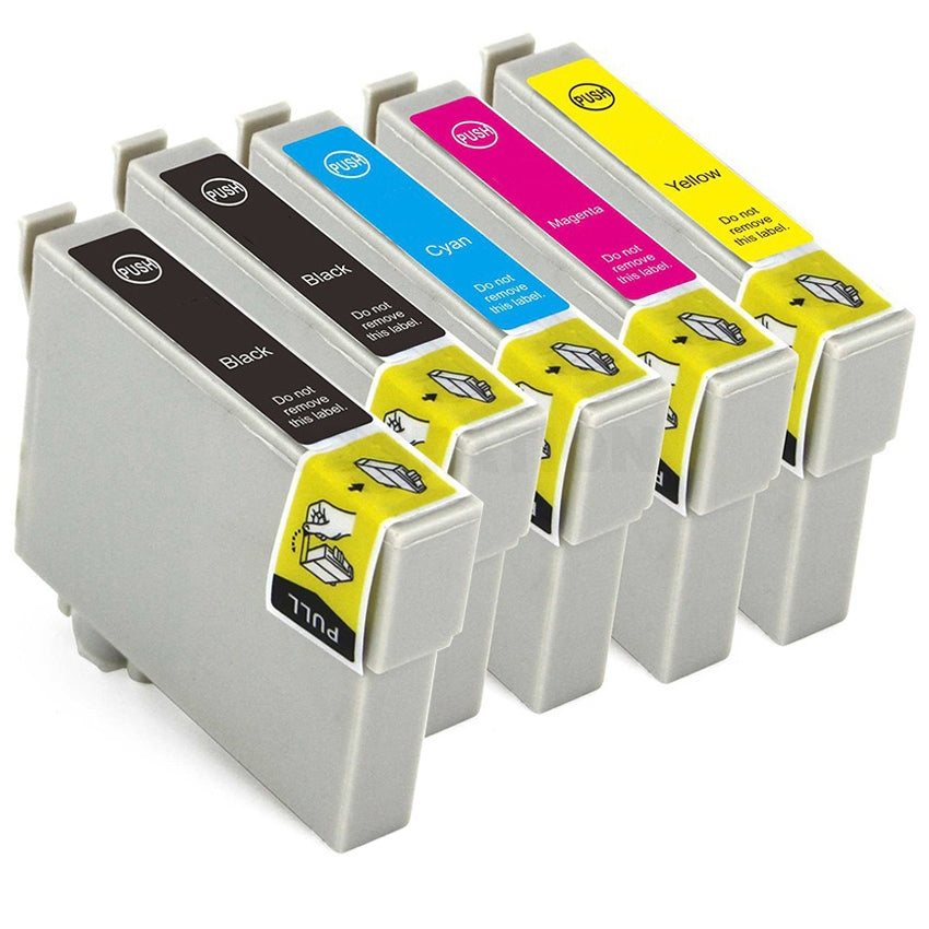 5 Pack Compatible Epson T0751-T0754 T0751T0754 Ink Cartridge series [2BK,1C,1M,1Y]