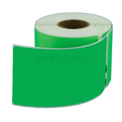 5 x Dymo SD99014 Compatible Green Label Roll 54mm x 101mm -220 220 labels per roll