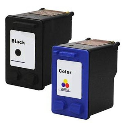 2 Pack HP 60XL Compatible Inkjet Cartridges CC641WA + CC644WA [1BK,1CL]