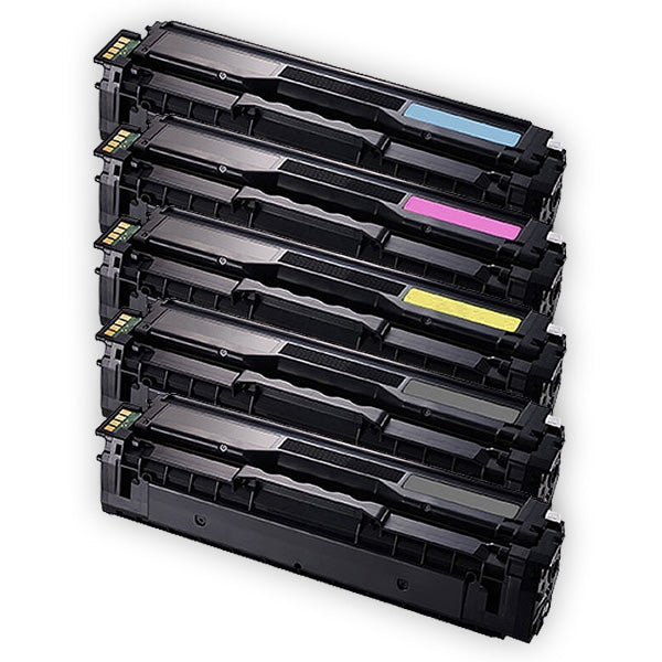 5 Pack Compatible Samsung CLP-415, CLP415, CLX-4170, CLX-4195 Cartridge Combo CLT504S [2BK,1C,1M,1Y]