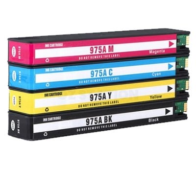 4 Pack HP 975A Compatible Inkjet Combo L0R88AA - L0R97AA [1BK,1C,1M,1Y]