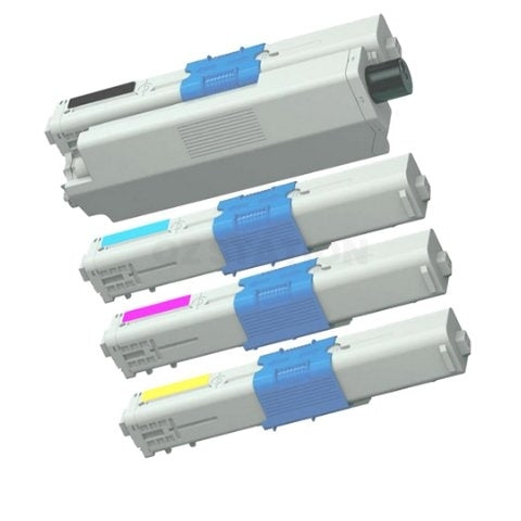 2 Sets of 4 Pack Compatible OKI C301 / C321 Toner Cartridges Combo (44973545-44973548) [2BK,2C,2M,2Y]