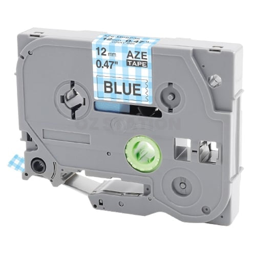 10 x Brother TZe-MPBP36 TZeMPBP36 Compatible 12mm Grey on Blue Plaid Laminated Tape - 4 metres